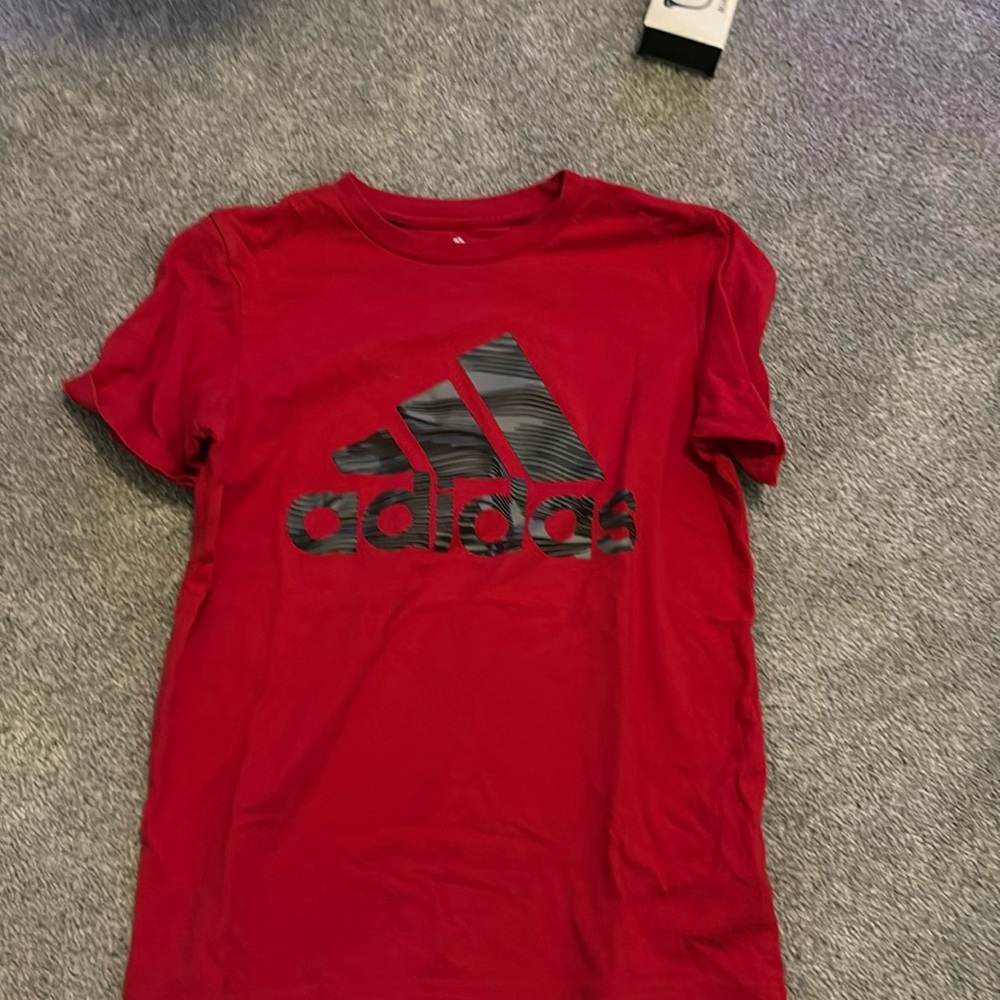 Red Adidas shirt size medium10/12